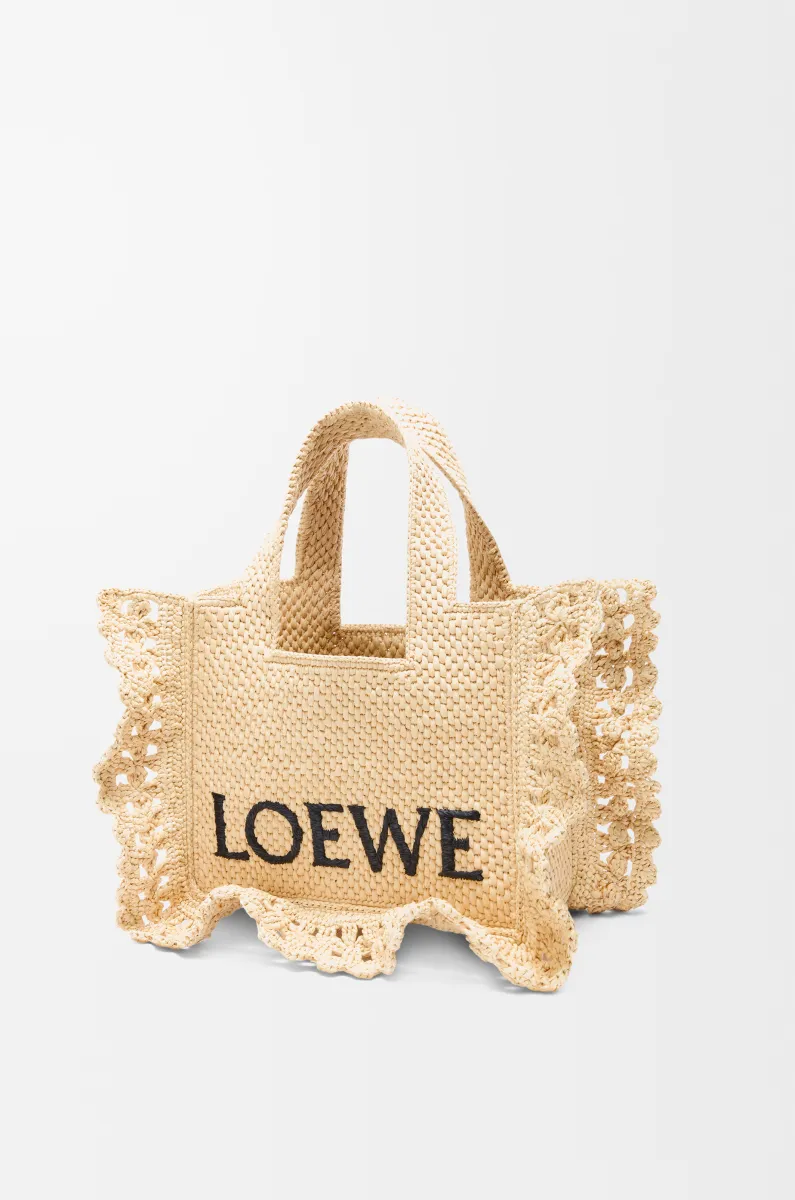 小号拉菲草 LOEWE Font Tote 手袋