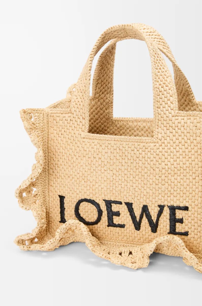小号拉菲草 LOEWE Font Tote 手袋