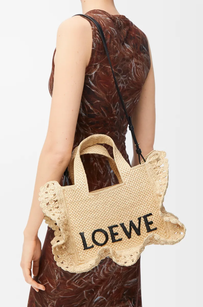 小号拉菲草 LOEWE Font Tote 手袋