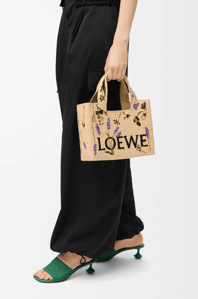 小号拉菲草 LOEWE Font Tote 手袋