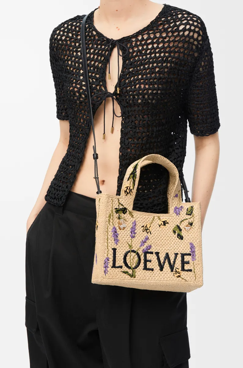 小号拉菲草 LOEWE Font Tote 手袋