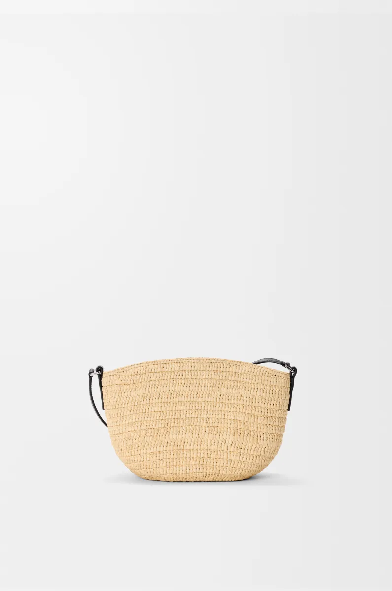 拉菲草和牛皮革 Eclipse Pochette 手袋