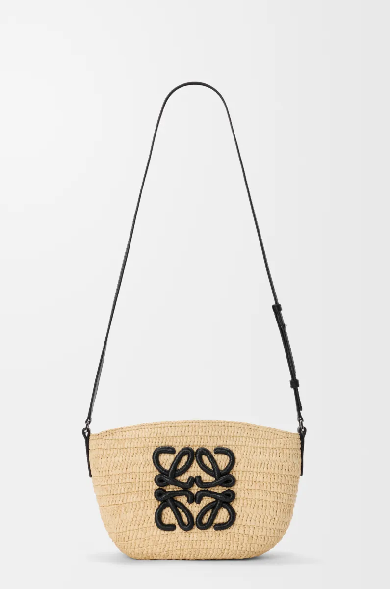 拉菲草和牛皮革 Eclipse Pochette 手袋