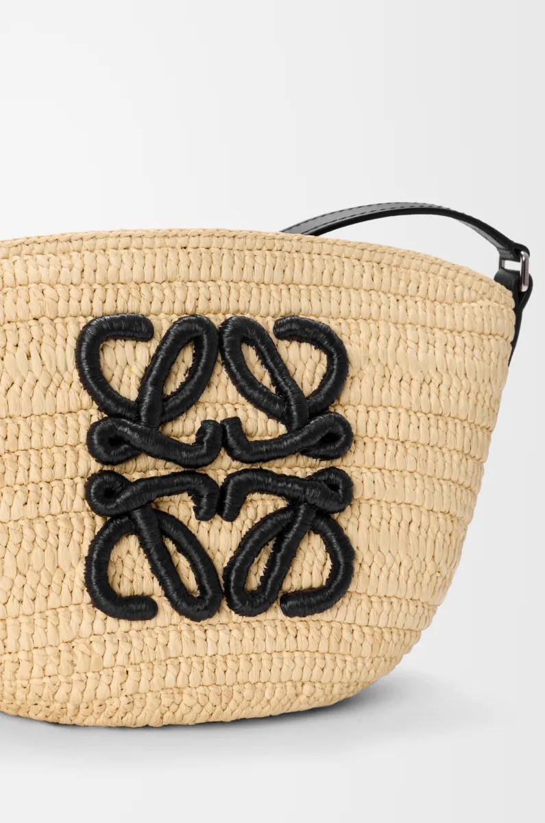 拉菲草和牛皮革 Eclipse Pochette 手袋