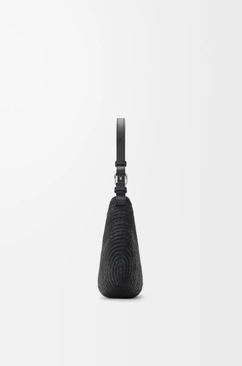 中号拉菲草和牛皮革 Loewe Swing 手袋