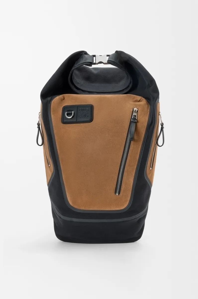 帆布和绒面革 Flex 双肩包