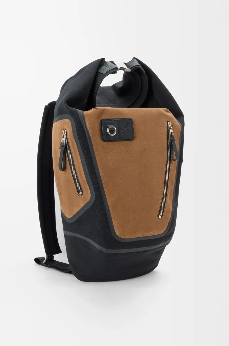 帆布和绒面革 Flex 双肩包