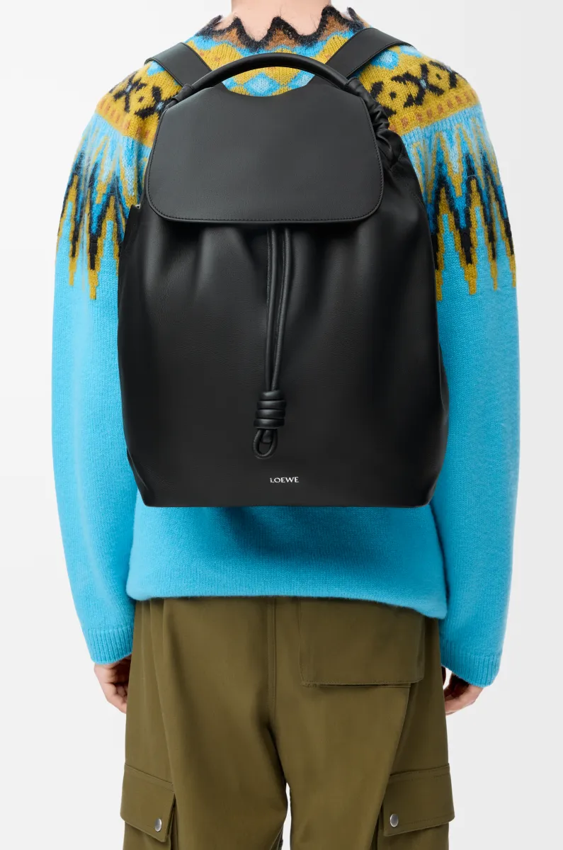 亮面柔软牛皮革 Flamenco 背包