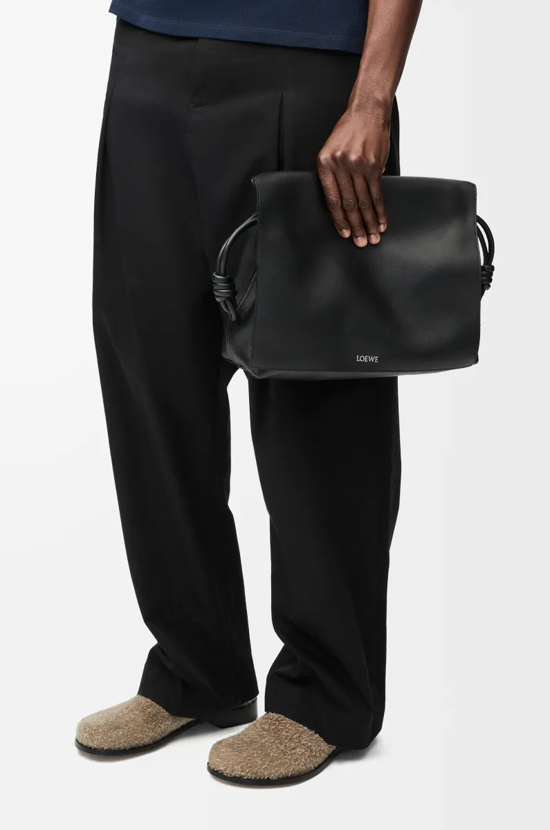 亮面柔软牛皮革 Flamenco satchel 手袋