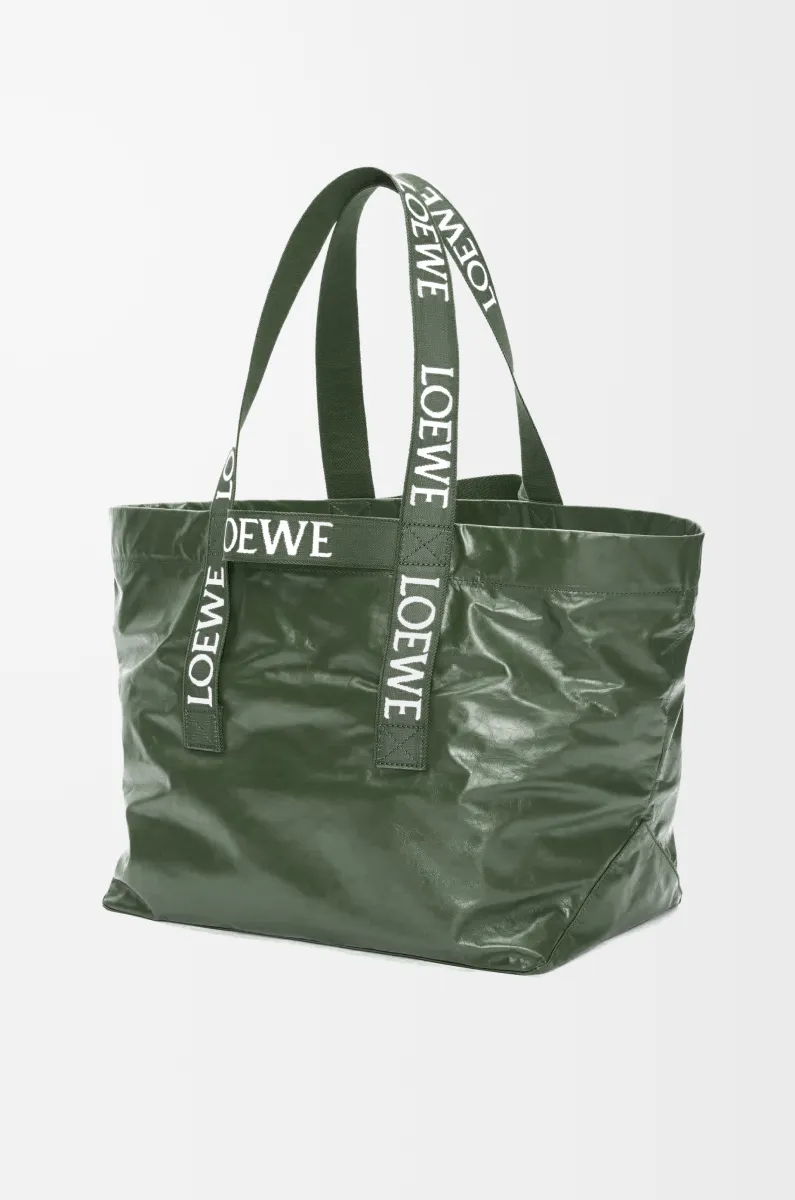 纸纹牛皮革 Fold Shopper 手袋