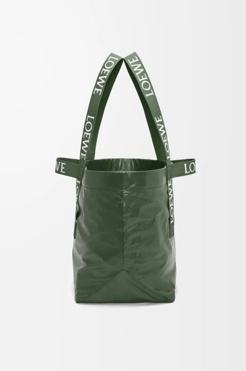 纸纹牛皮革 Fold Shopper 手袋