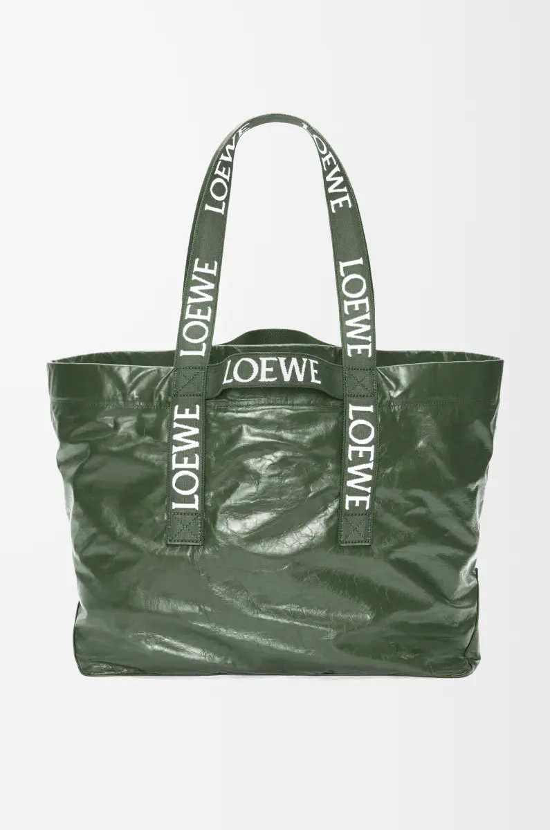 纸纹牛皮革 Fold Shopper 手袋