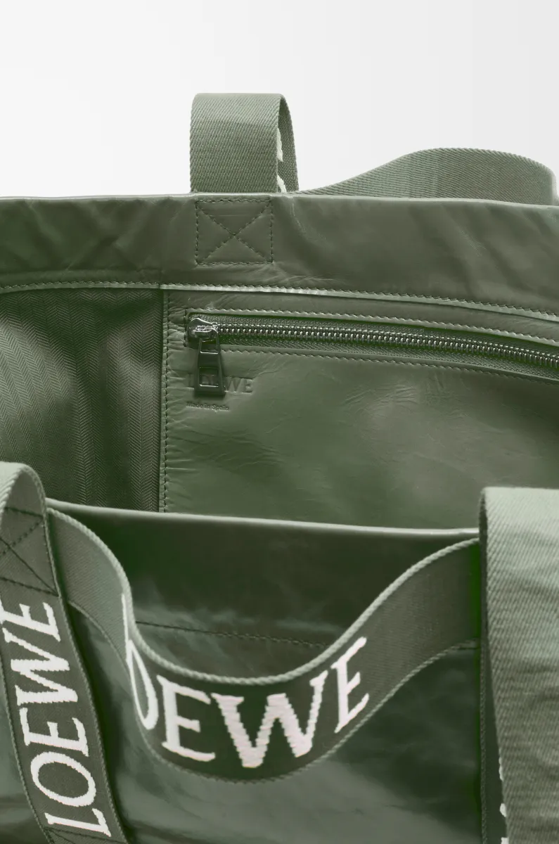 纸纹牛皮革 Fold Shopper 手袋