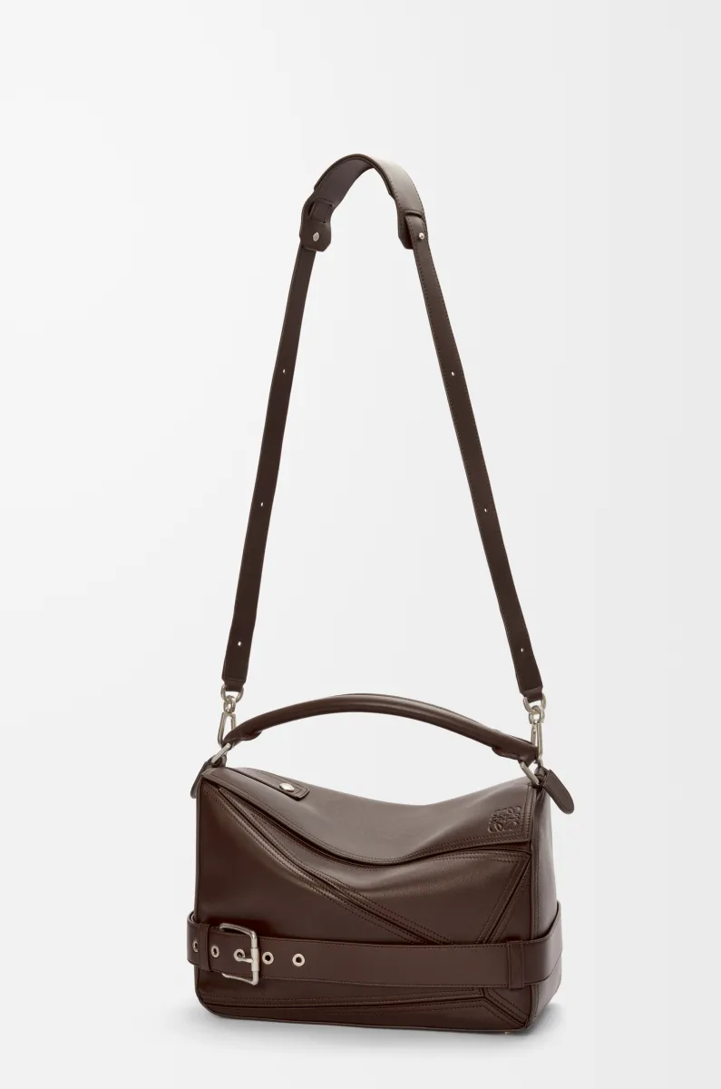 大号亮面牛皮革 Puzzle Biker 手袋