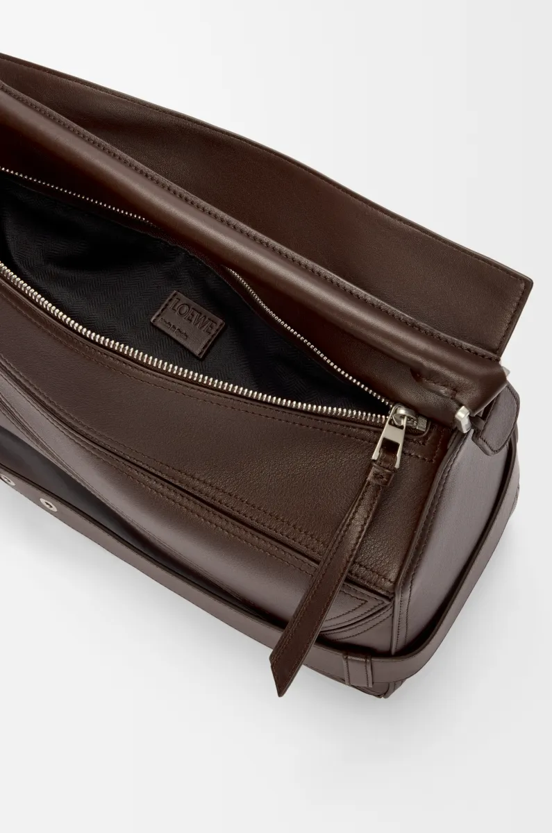 大号亮面牛皮革 Puzzle Biker 手袋