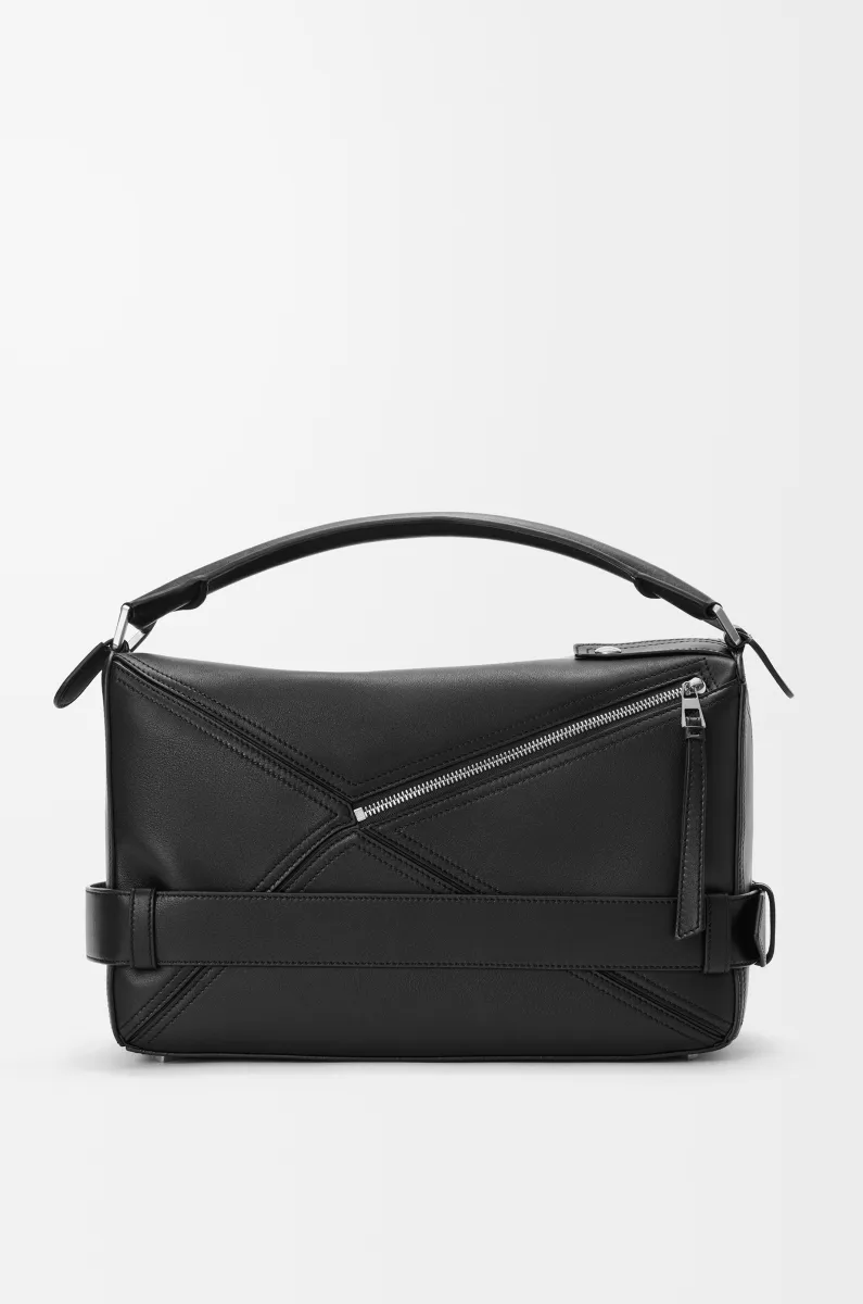 大号亮面牛皮革 Puzzle Biker 手袋