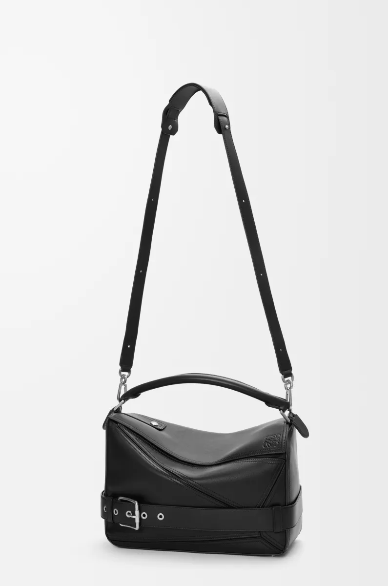 大号亮面牛皮革 Puzzle Biker 手袋