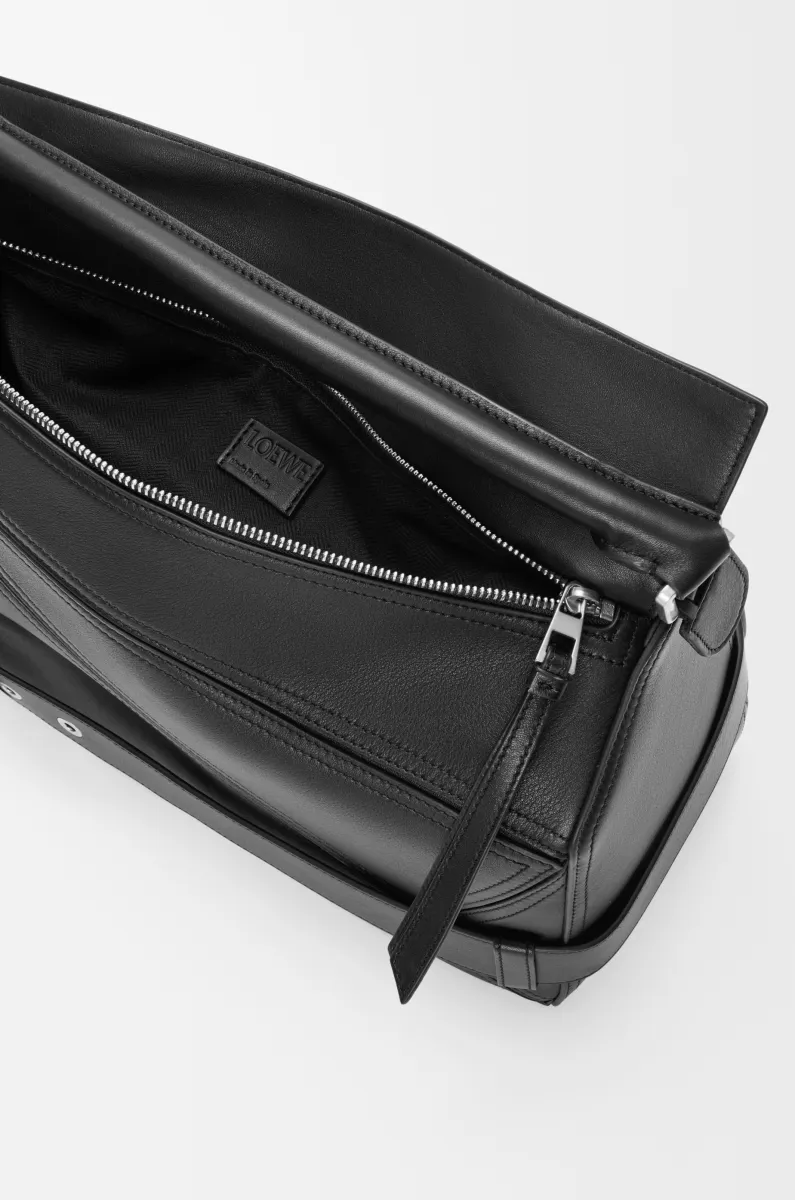 大号亮面牛皮革 Puzzle Biker 手袋