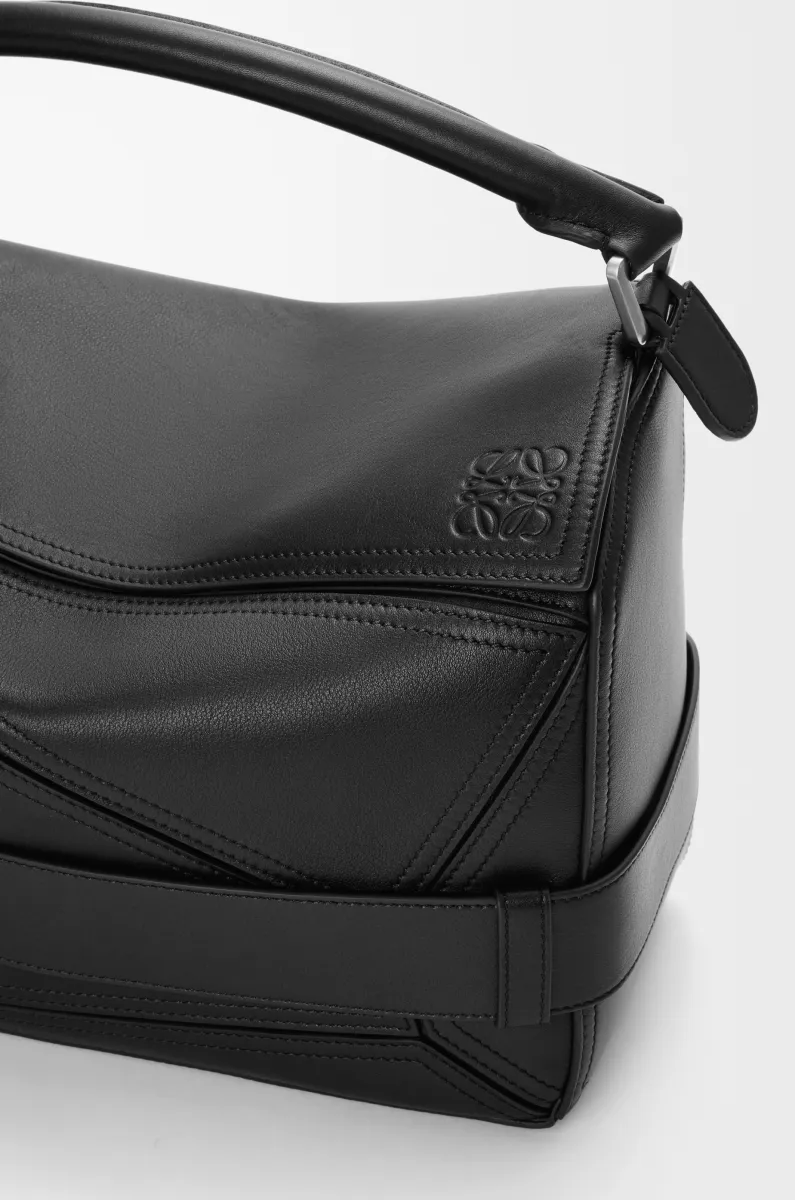 大号亮面牛皮革 Puzzle Biker 手袋