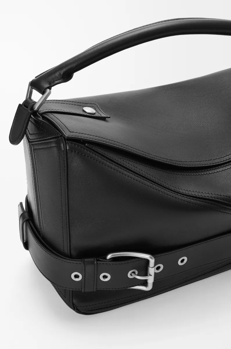 大号亮面牛皮革 Puzzle Biker 手袋