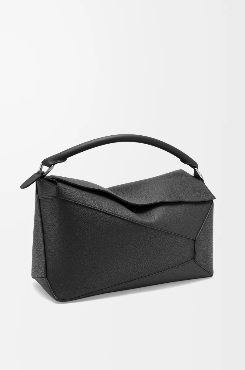 大号粒面牛皮革 Puzzle 手袋