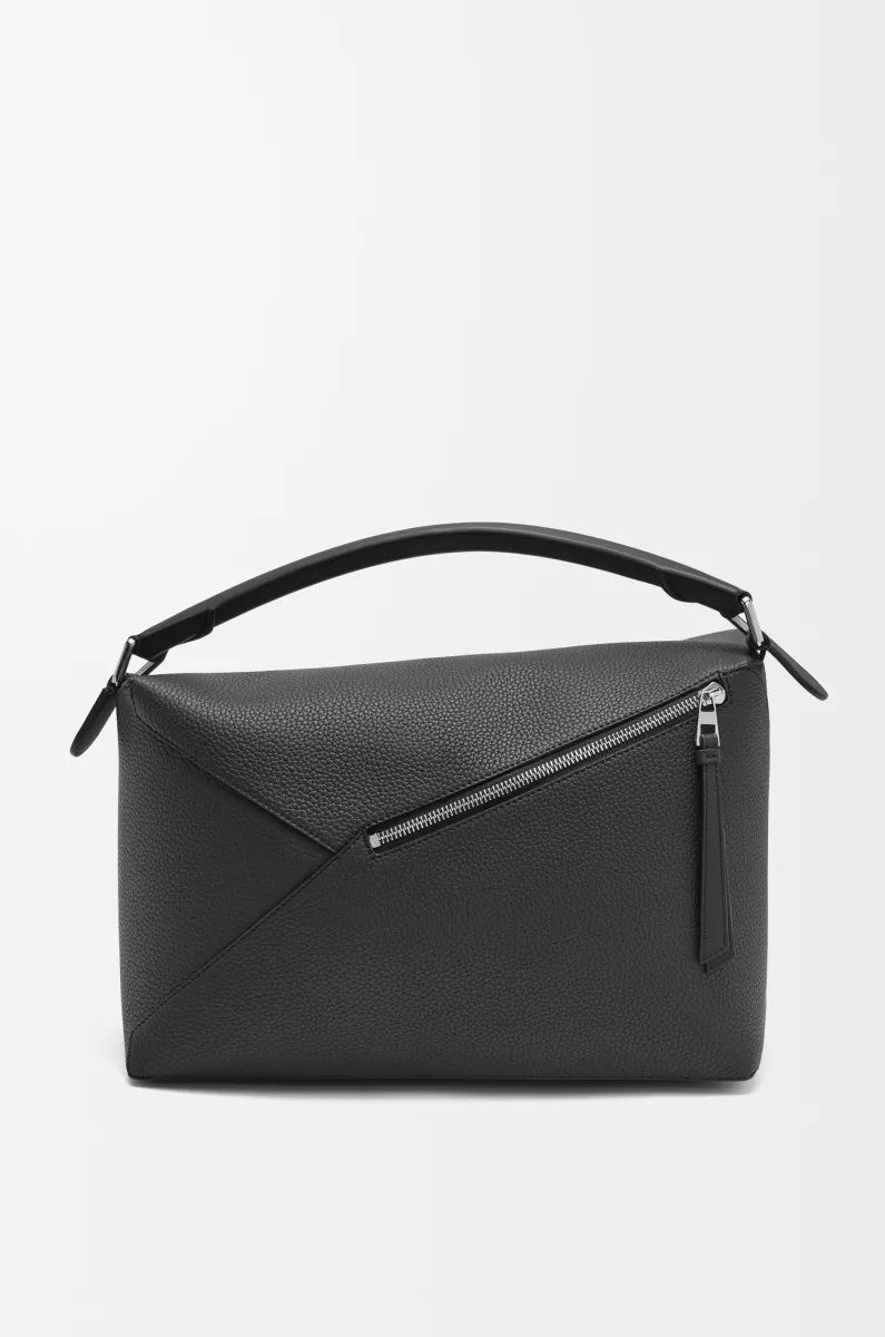 大号粒面牛皮革 Puzzle 手袋