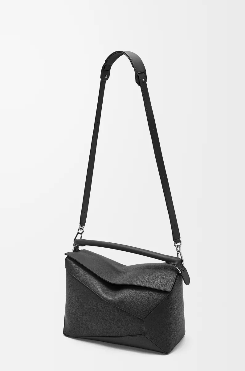 大号粒面牛皮革 Puzzle 手袋