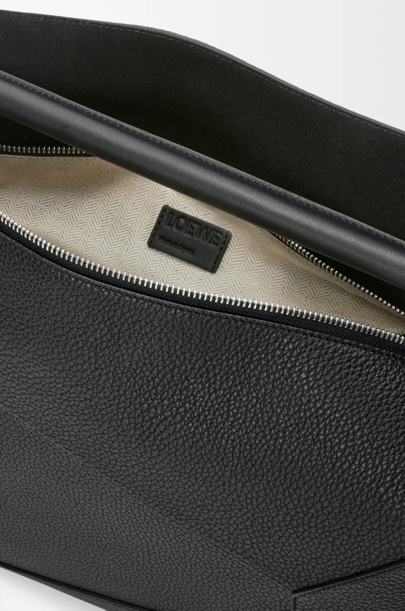 大号粒面牛皮革 Puzzle 手袋