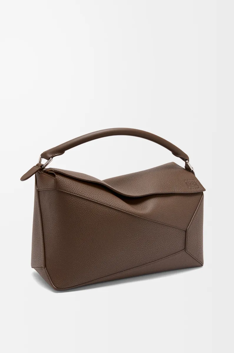 大号粒面牛皮革 Puzzle 手袋