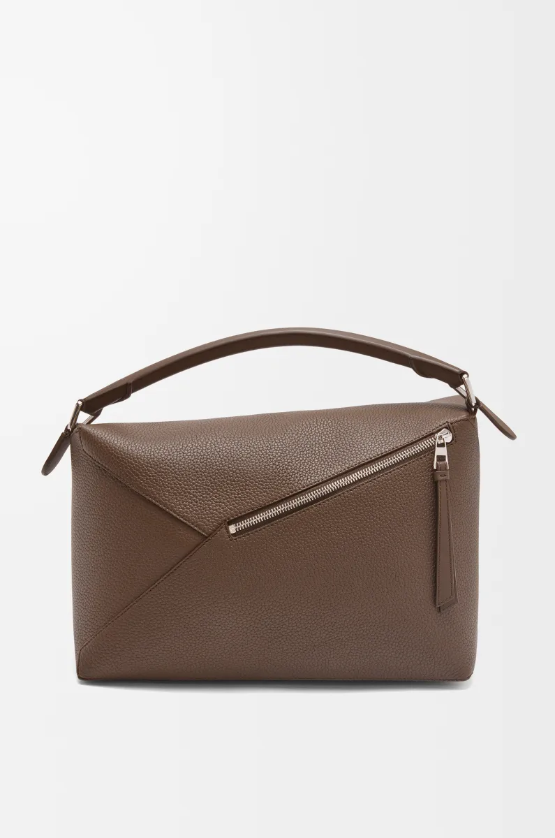 大号粒面牛皮革 Puzzle 手袋