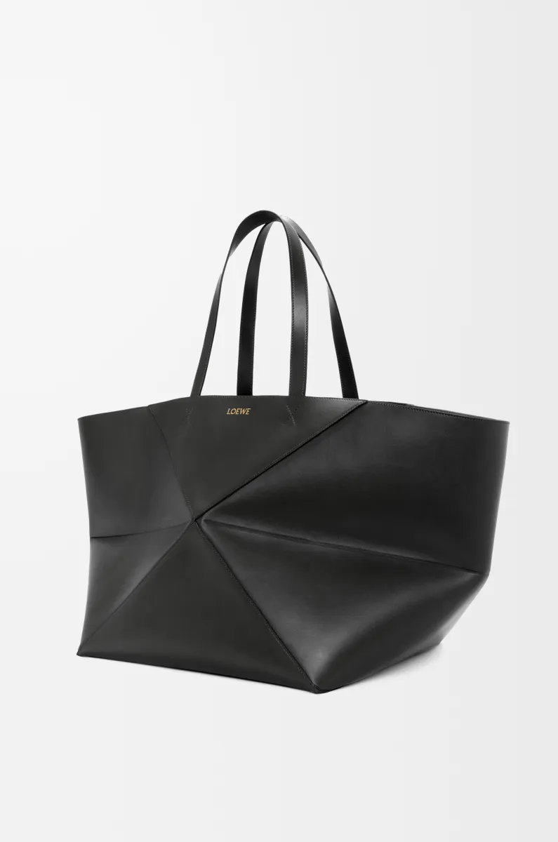 特大号亮面牛皮革 Puzzle Fold 手袋