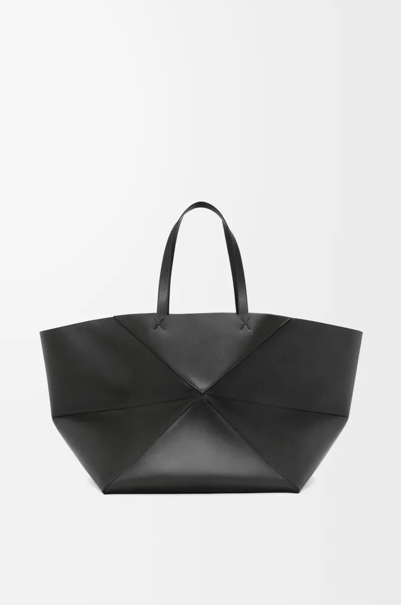 特大号亮面牛皮革 Puzzle Fold 手袋