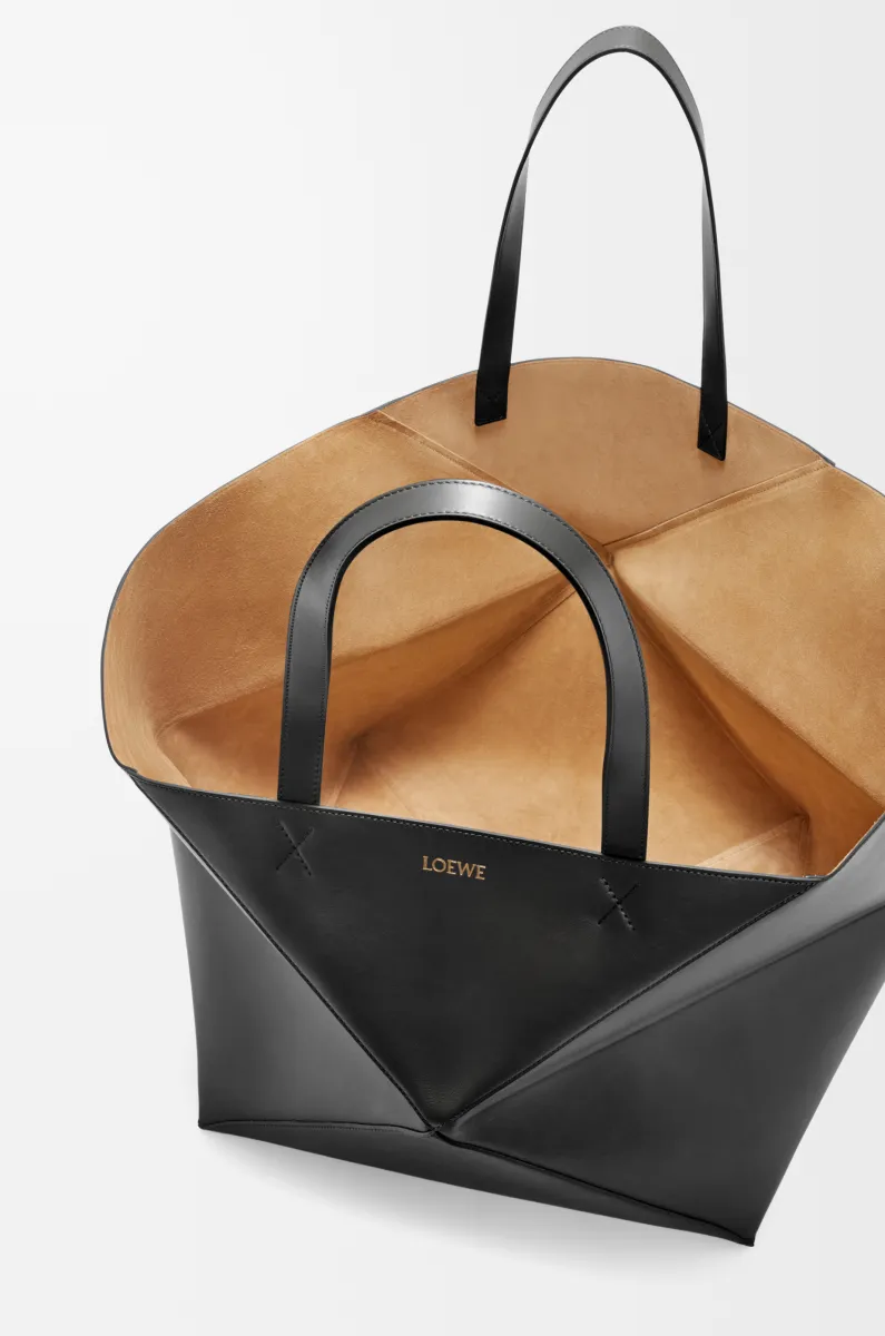 特大号亮面牛皮革 Puzzle Fold 手袋