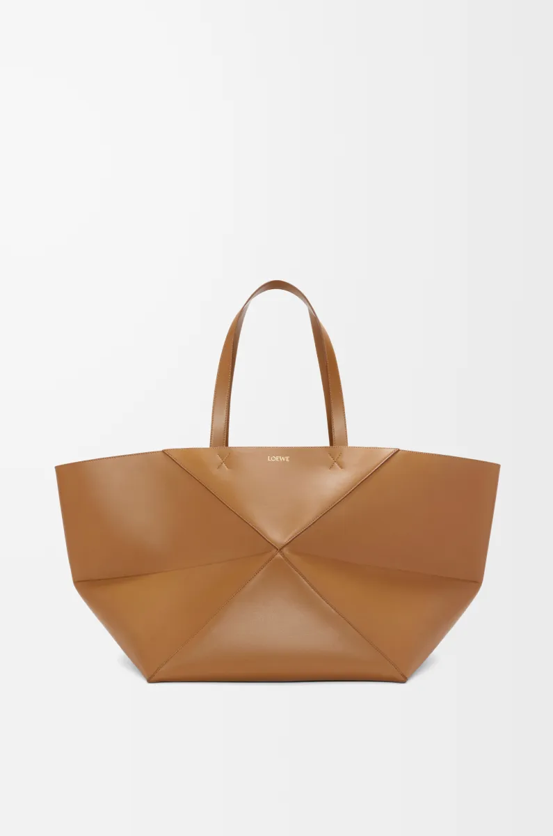 特大号亮面牛皮革 Puzzle Fold 手袋