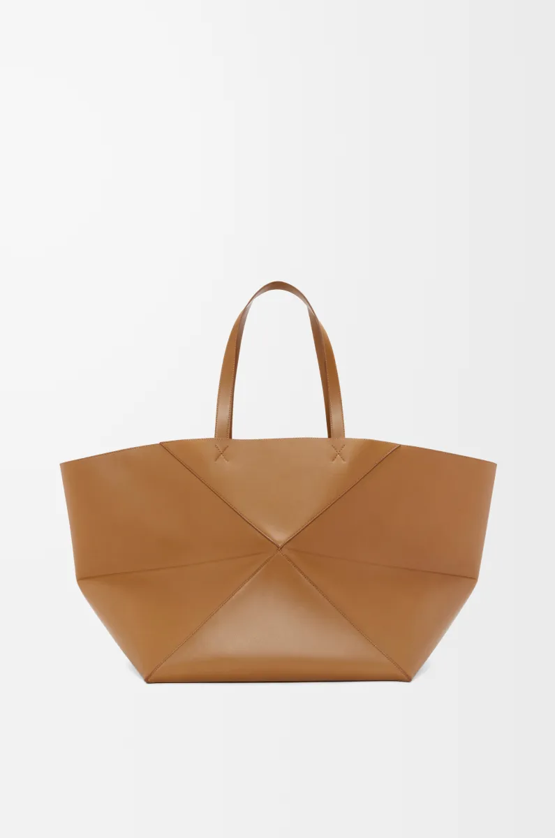 特大号亮面牛皮革 Puzzle Fold 手袋