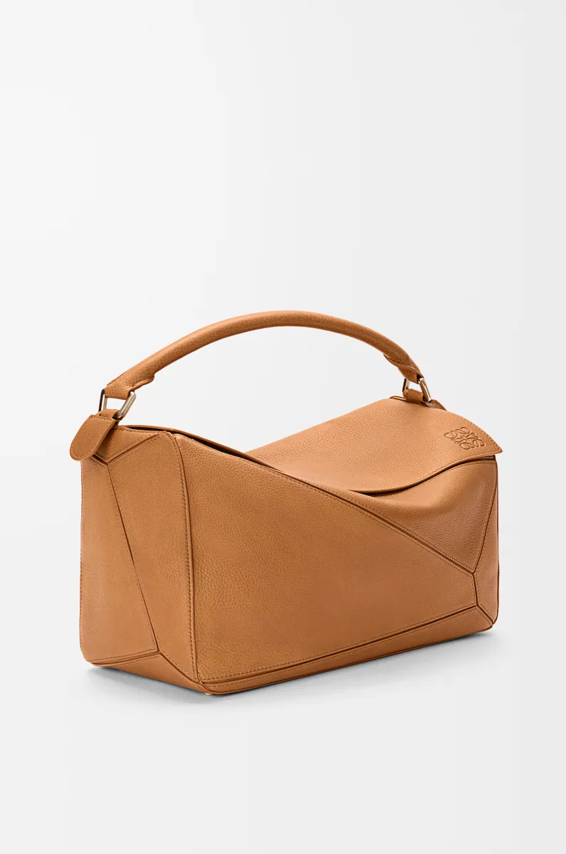 大号柔软粒面牛皮革 Puzzle 手袋