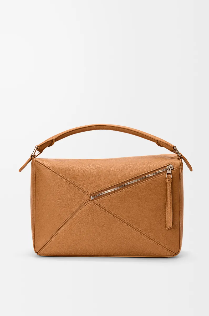 大号柔软粒面牛皮革 Puzzle 手袋