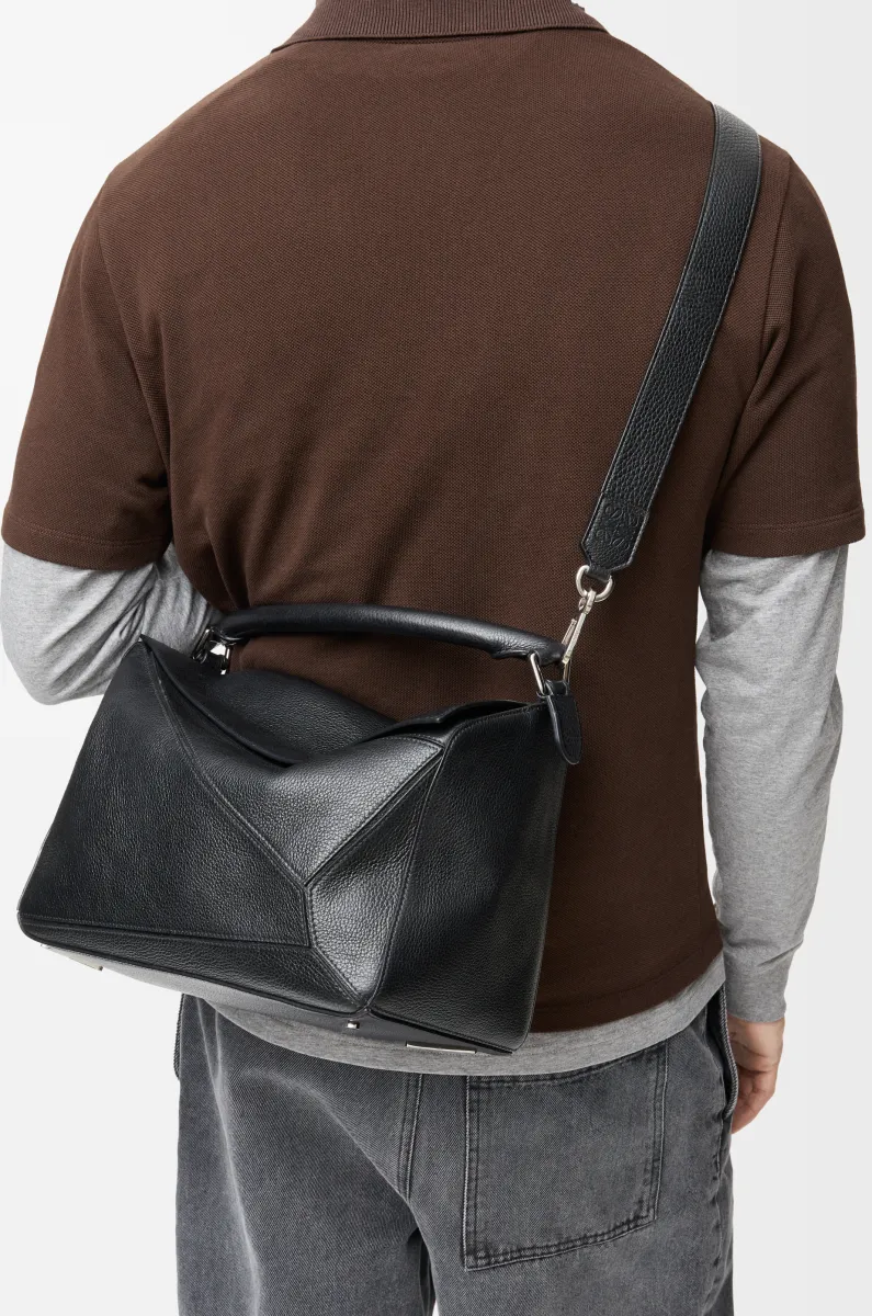 大号柔软粒面牛皮革 Puzzle 手袋