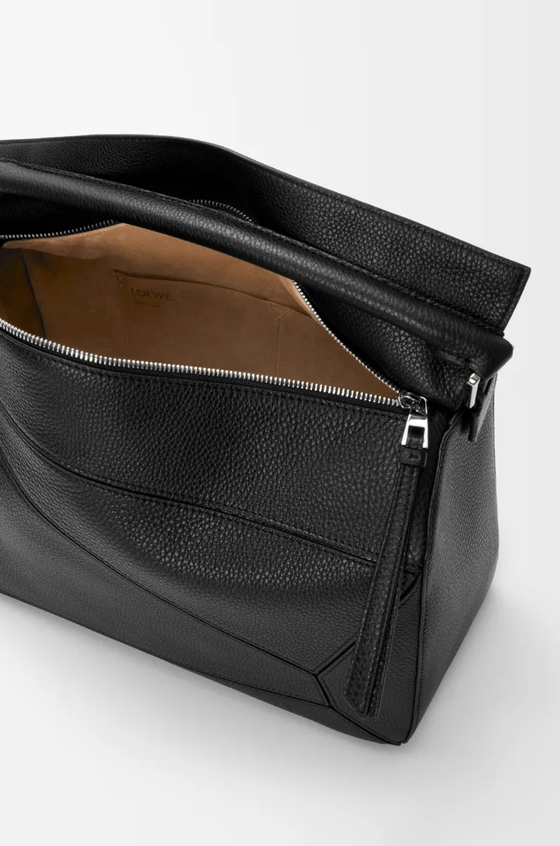 大号柔软粒面牛皮革 Puzzle 手袋