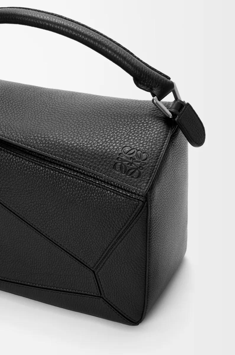 大号柔软粒面牛皮革 Puzzle 手袋