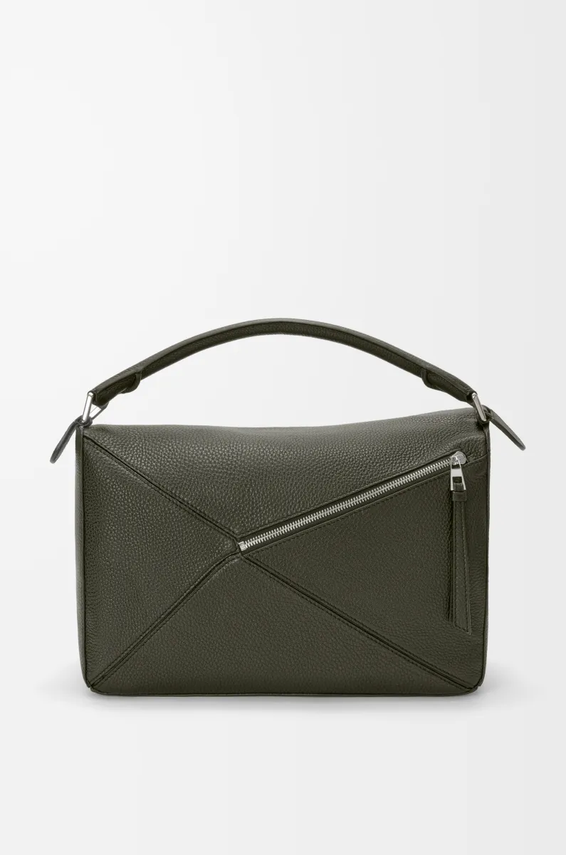 大号柔软粒面牛皮革 Puzzle 手袋