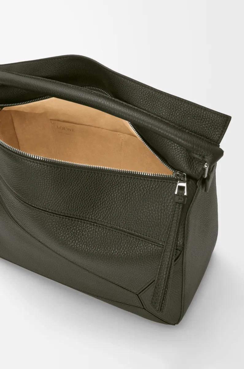 大号柔软粒面牛皮革 Puzzle 手袋