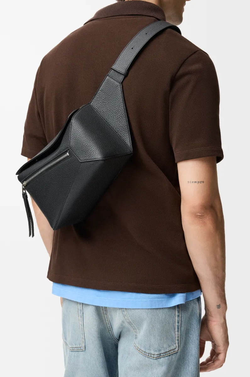 小号粒面牛皮革 Puzzle 腰包