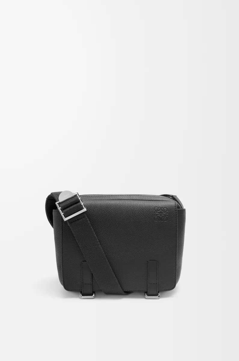 超小号柔软粒面牛皮革 Military 邮差包