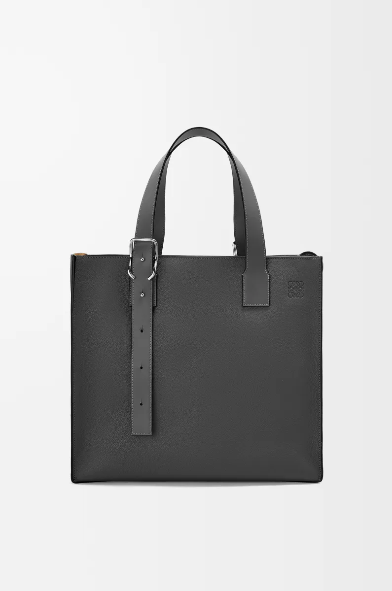 柔软粒面牛皮革 Buckle Zip tote 手袋
