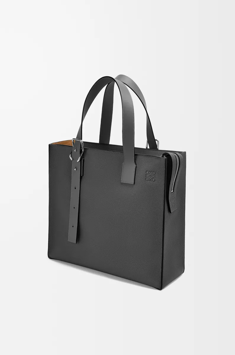 柔软粒面牛皮革 Buckle Zip tote 手袋