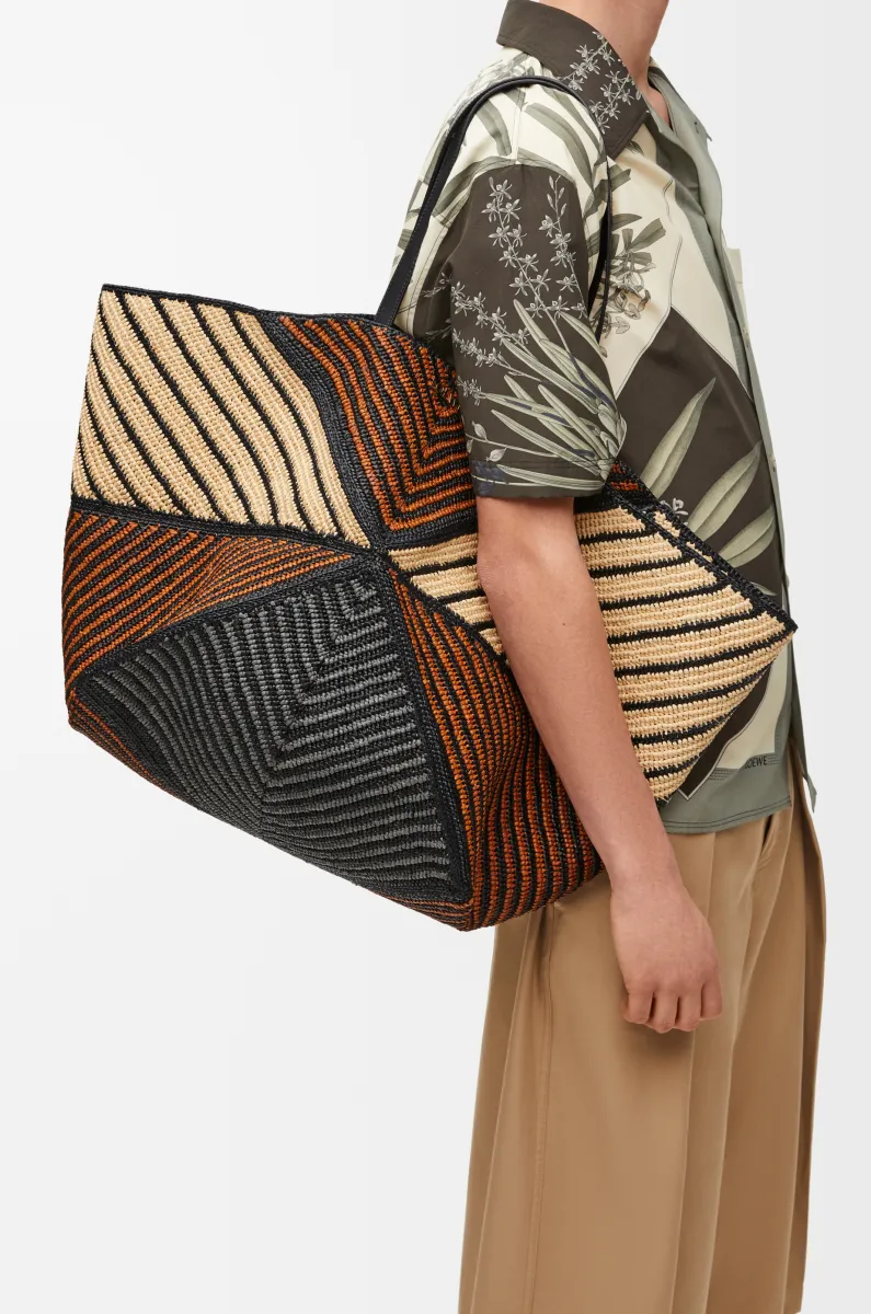 超大号拉菲草 Puzzle Fold 手袋