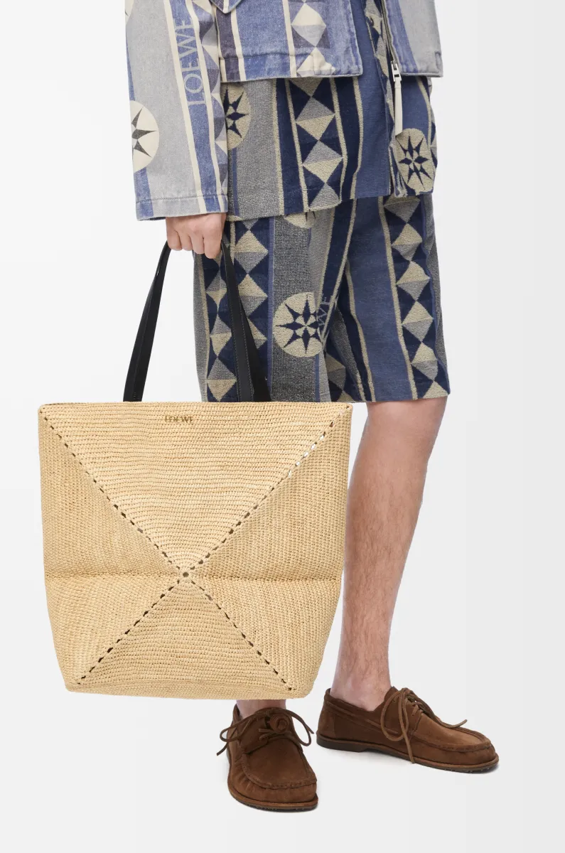 超大号拉菲草 Puzzle Fold 手袋