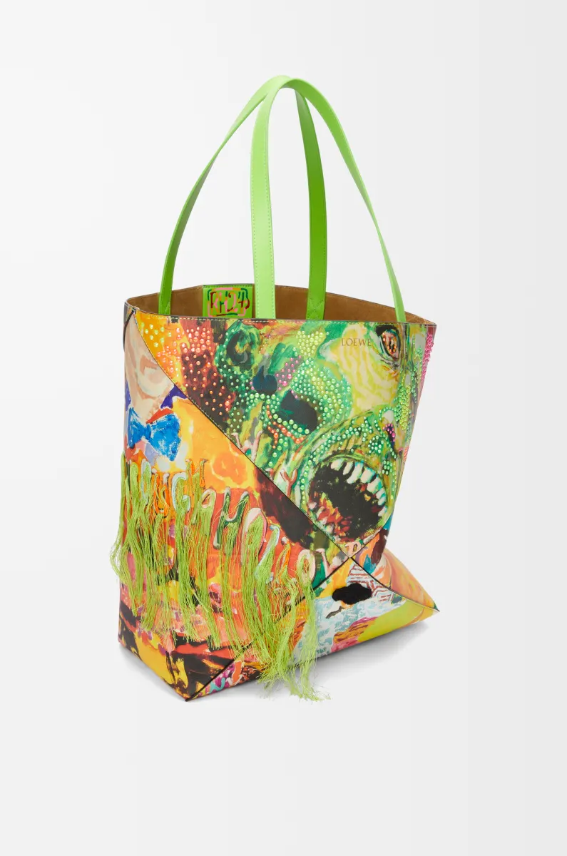 特大号经典牛皮革 Puzzle Fold 手袋