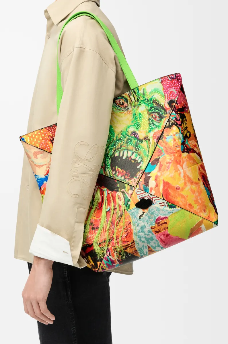 特大号经典牛皮革 Puzzle Fold 手袋